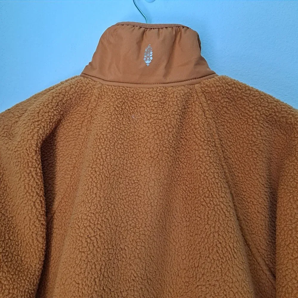 Free People Mustard Yellow Sherpa Jacket